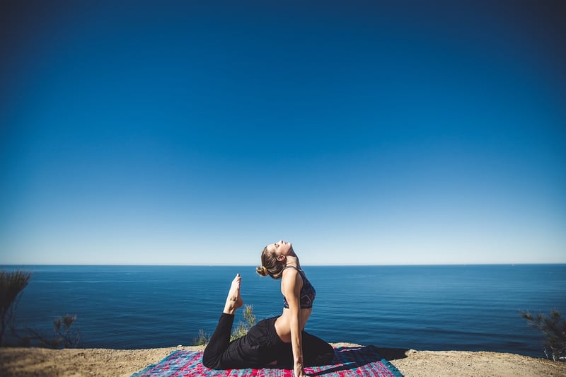 Woman practicing yoga